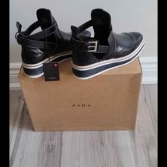 Zara Smooth Leather Booties - Picture 2 of 5